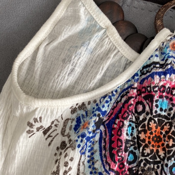 Boho multicolour camisole with wooden beads - Picture 13 of 16